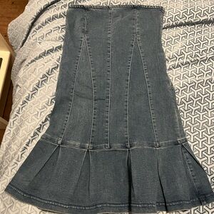 Urban Outfitters Blue A-Line Denim dress